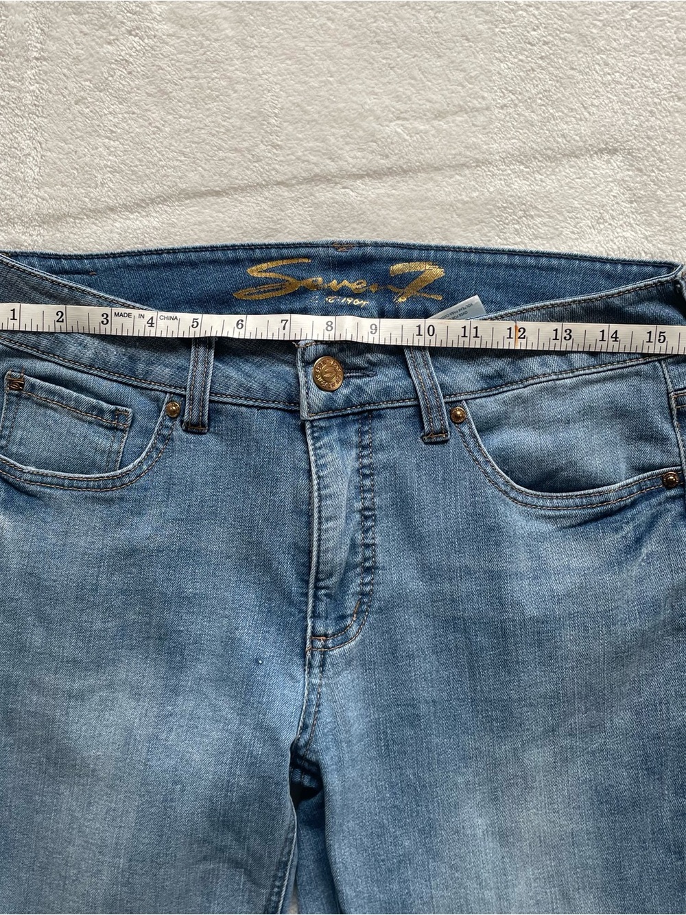 Seven7 Jeans Ankle Cropped Denim Jeans size 6 - Picture 10 of 12